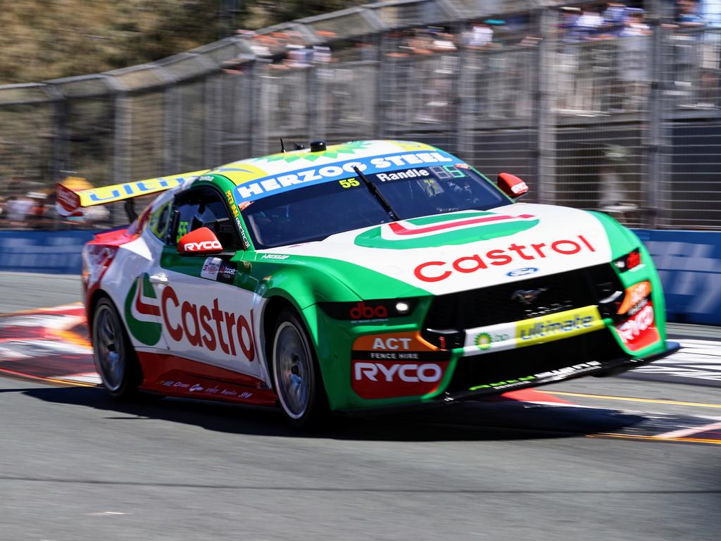 Tickford Ford drive Thomas Randle was the fastest driver on day one of the Gold Coast 500 Supercars, held at the Surfers Paradise street circuit. Picture: Brendan Radke