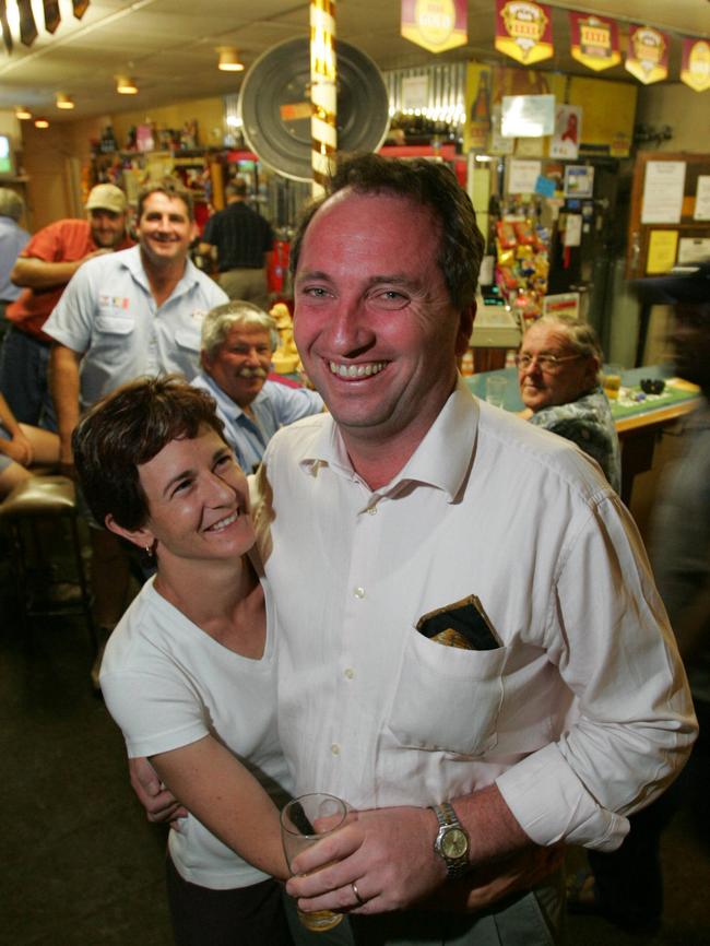 The couple celebrate his senate seat win in 2004.