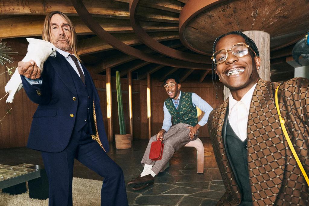 A$AP Rocky, Iggy Pop and Tyler, The Creator in the new Tailoring campaign.  - Gucci Stories