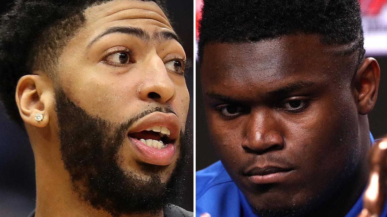 Anthony Davis and Zion Williamson. Picture: Chris Graythen/Getty Images