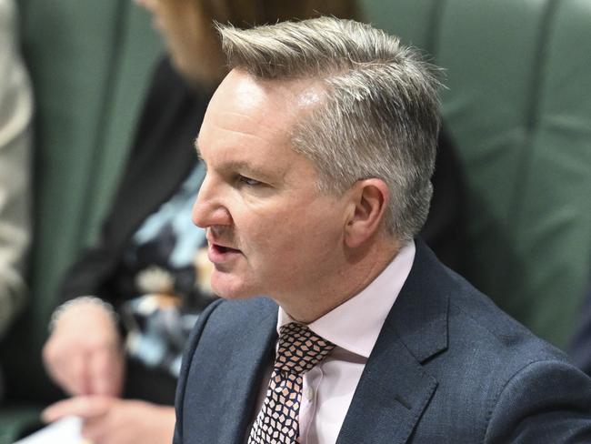 CANBERRA, AUSTRALIA  - NewsWire Photos - November 26, 2024: Climate Change and Energy Minister,ÃÂ Chris Bowen during Question Time at Parliament House in Canberra. Picture: NewsWire / Martin Ollman