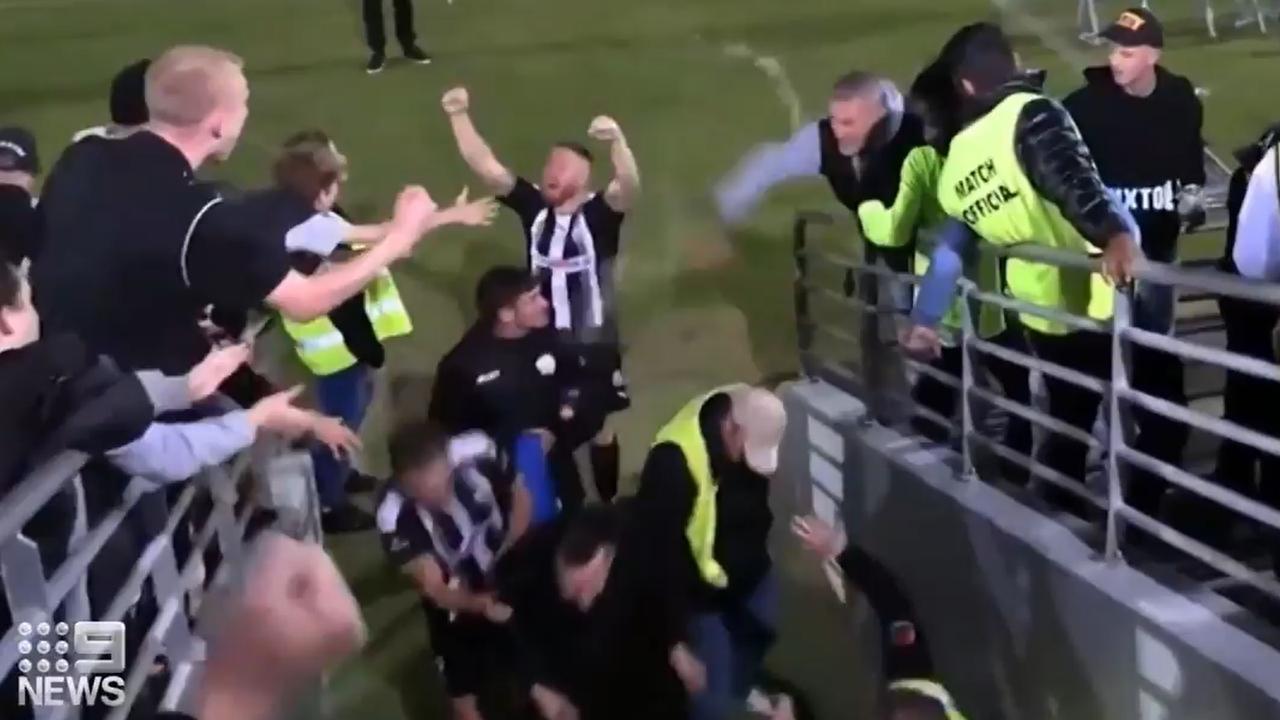 Premier slams bottle-throwing footy fan