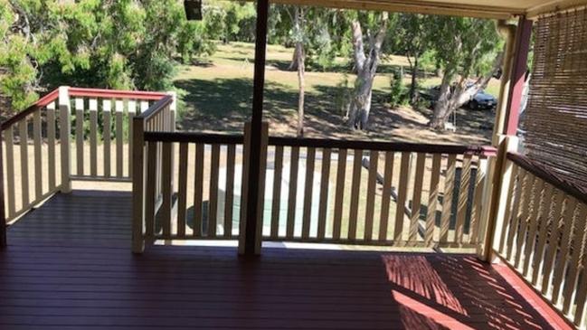 The back deck looks out over bushland. Picture: realestate.com.au