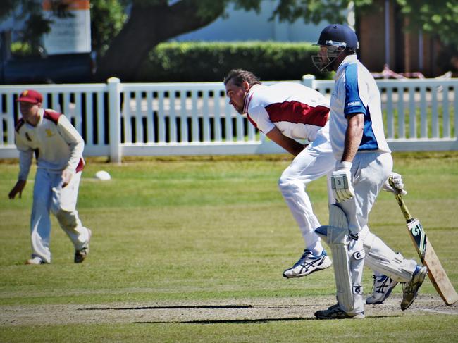 Jack Weatherstone toiled away with 1 for 16 off 11 overs for Brothers Clocktower Hotel in the Clarence River Cricket Association 2020/21 GDSC Premier League grand final against Ulmarra Hotel Tucabia Copmanhurst at Ellem Oval on Sunday, 28th March, 2021.