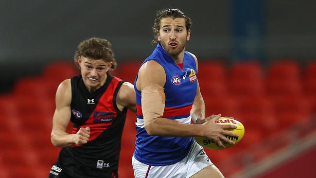 Friday night’s match between Essendon and Western Bulldogs was played at Metricon Stadium. Picture: Michael Klein