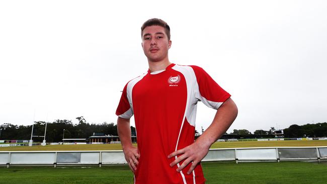 PBC Student Bailey Martin poses for a picture at Pizzey Park Burleigh. Photograph : Jason O'Brien