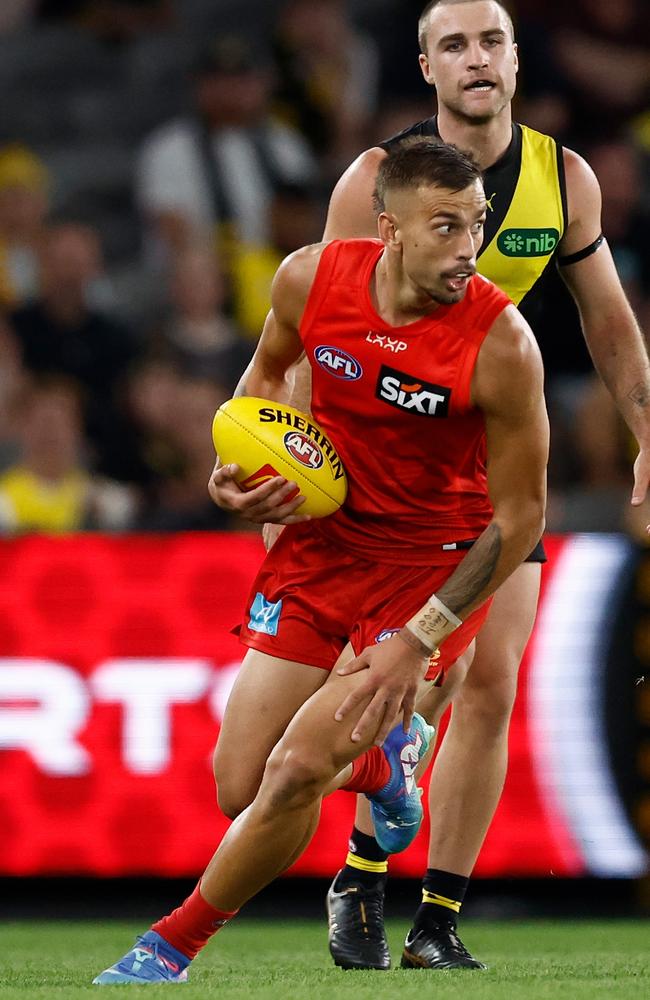 Joel Jeffrey of the Suns in action. Picture: Michael Willson/AFL Photos via Getty Images