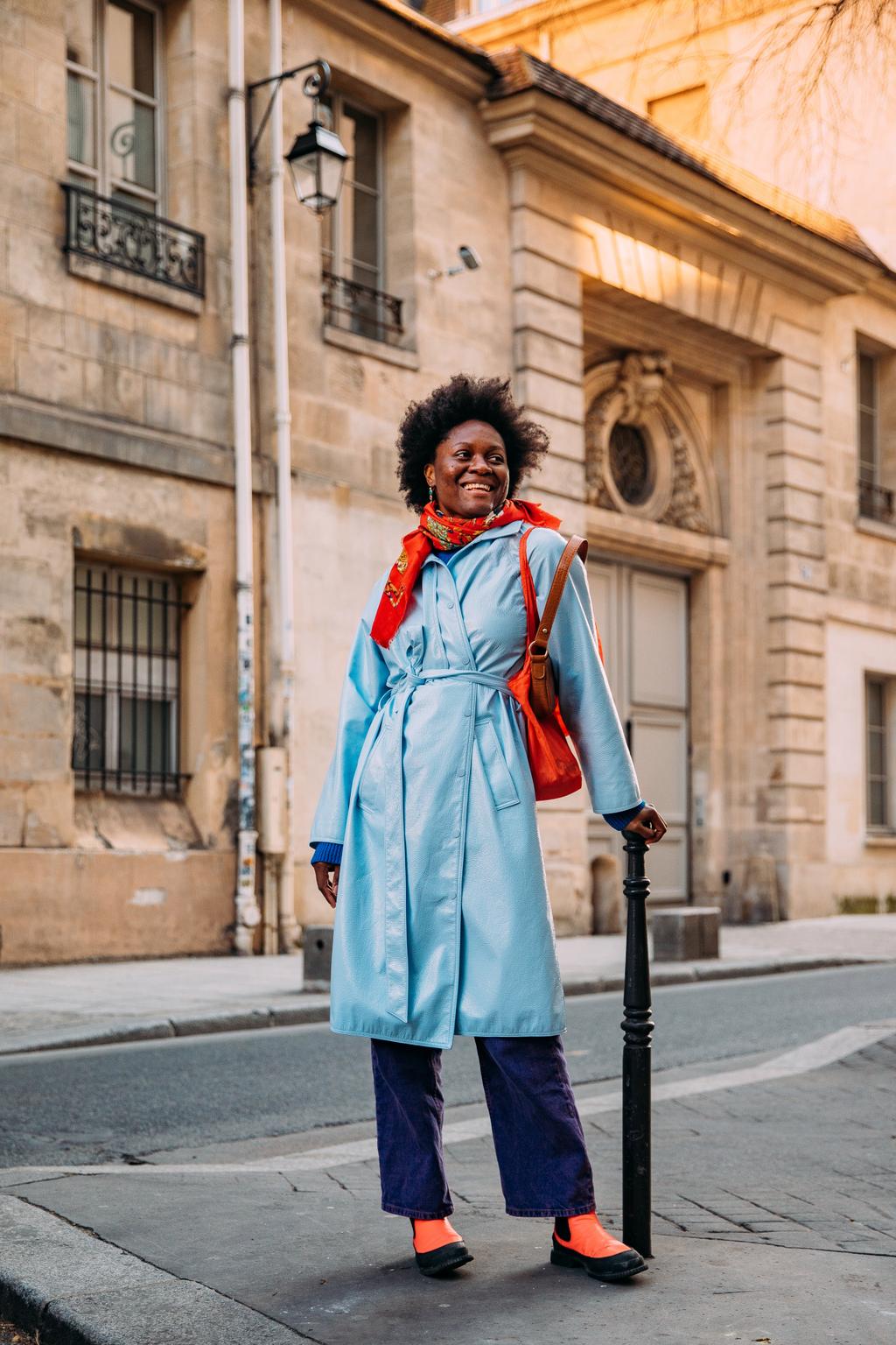 Raincoat street style on sale