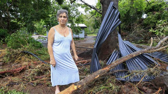 Wongawallan resident Lynnette Lynch has had her little piece of paradise damaged by the Christmas Day storms and destroyed by the flooding. Photo: Adam Head