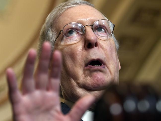 Senate Majority Leader Mitch McConnell says he will not call the Senate back from its recess. Picture: AP