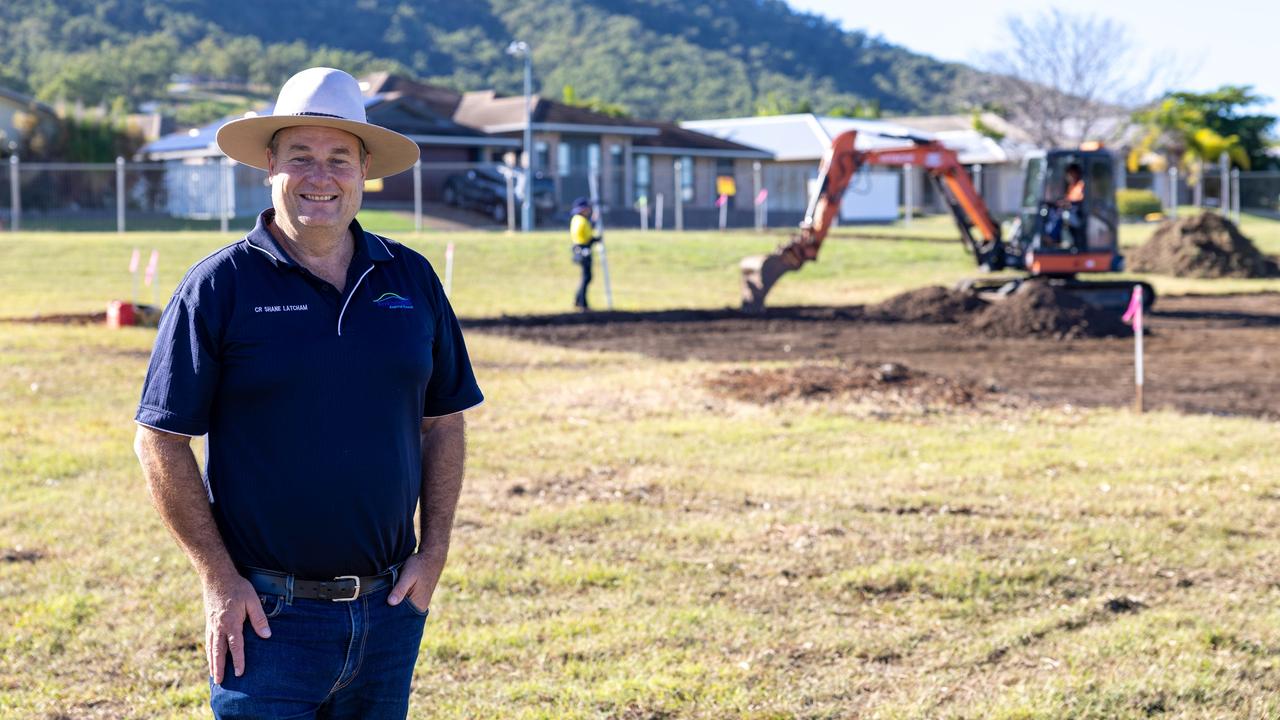 Rockhampton Regional Councillor Shane Latcham at the site of the new ninja-themed playground in Norman Gardens.