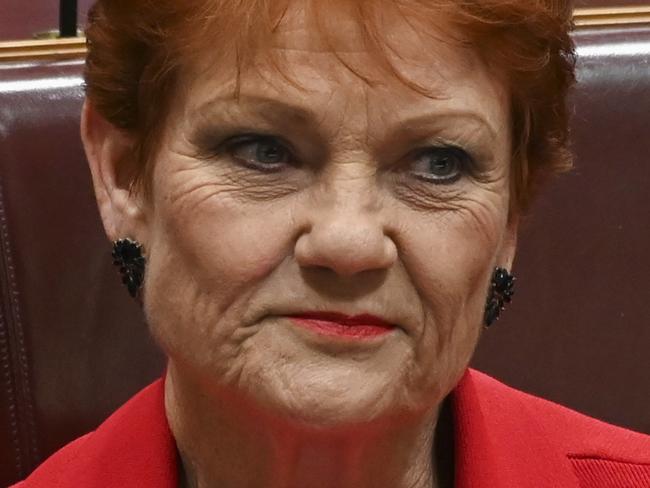 CANBERRA, AUSTRALIA - NewsWire Photos September 27, 2022: Senator Pauline Hanson during Question Time at Parliament House in Canberra. Picture: NCA NewsWire / Martin Ollman