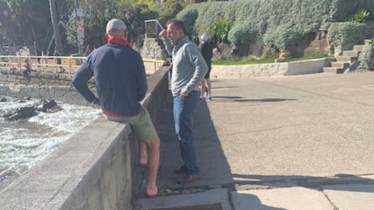 Tony Abbott spotted in Many without a mask.