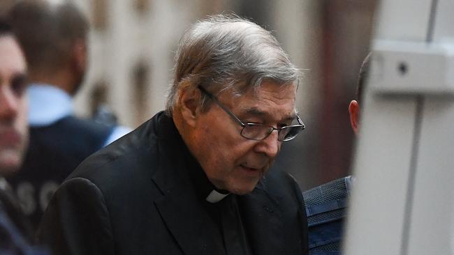 Cardinal George Pell leaves the Supreme Court of Victoria in Melbourne, in June. Picture: AAP