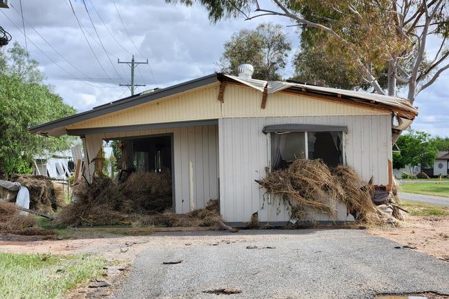 Huge storms late Sunday caused a massive flash flood in the middle of the night in Eugowra, with houses washed off their foundations, and cars and other items strewn though the town. Picture: Chris Watson/Farmpix Photography