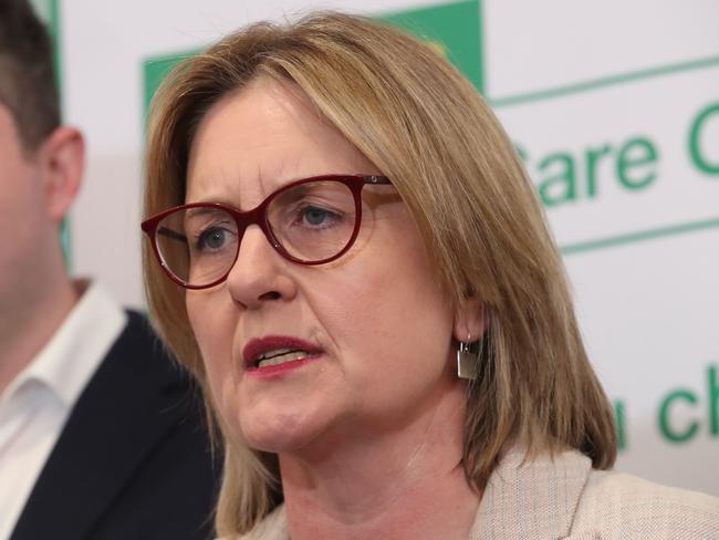 Premier Jacinta Allan has lashed out at a reporter over questions about her delay in responding to the Peter Dutton meme scandal. Picture: NewsWire