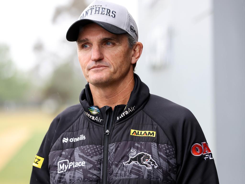 SYDNEY, AUSTRALIA – NewsWire Photos SEPTEMBER 26, 2024: Penrith Panthers coach Ivan Cleary pictured speaking to media at Panthers Rugby League Academy, Penrith. Picture: NewsWire / Damian Shaw