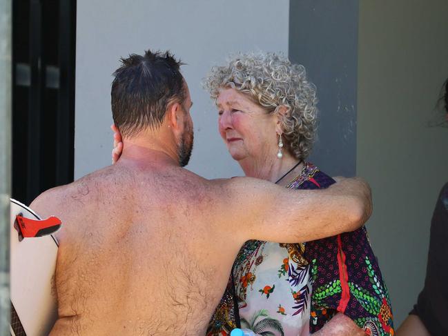 GOLD COAST, AUSTRALIA - NewsWire Photos APRIL 6, 2024: Hundreds of people turned out at the Greenmount Beach Surf Club on the Gold Coast to celebrate the life of Ed Fanning. His brother Mick led a surf out after the service. Picture: NCA NewsWire/Tertius Pickard