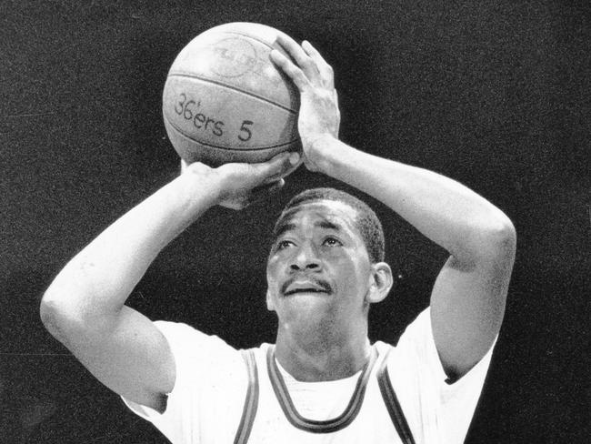NBA Hall of Famer and Brisbane Bullets co-owner George Gervin during his playing days. Picture: Supplied