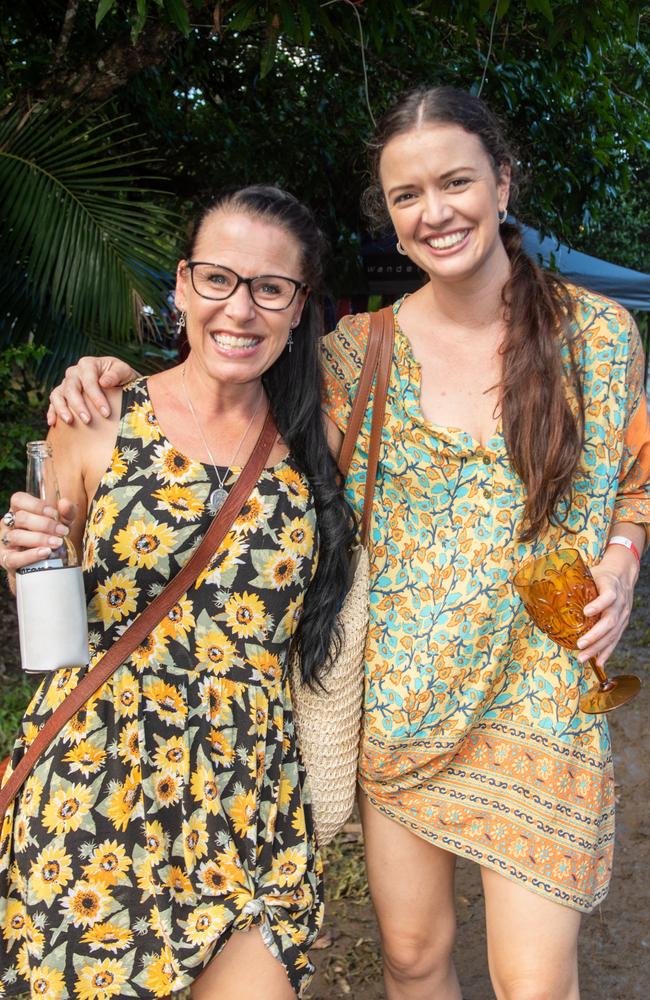 Jody Flaherty from Airlie Beach and Caitly Bishop from North Mackay at Wintermoon Festival at Mount Charlton.Picture: Michaela Harlow