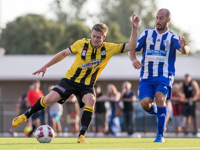 West Torrens Birkalla's Ryan Kitto has claimed SA soccer’s biggest individual prize. Picture: Adam Butler