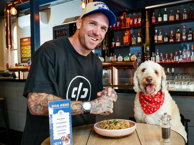 Collingwood great Dane Swan is putting dog food on his pub menu — and don’t worry, it’s just for dogs. Picture: Ian Currie