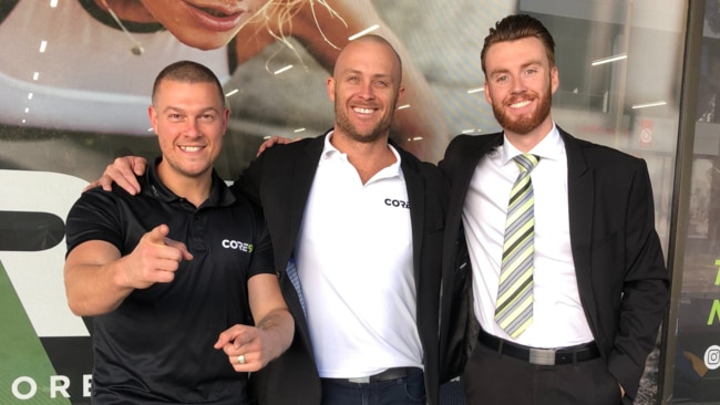 From left to right: Michael Woellner, Craig Arnold and Jack Jeffreys outside Core9 Penrith.