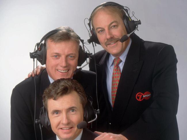 Bruce McAvaney, Sandy Roberts and Malcolm Blight in 1996.