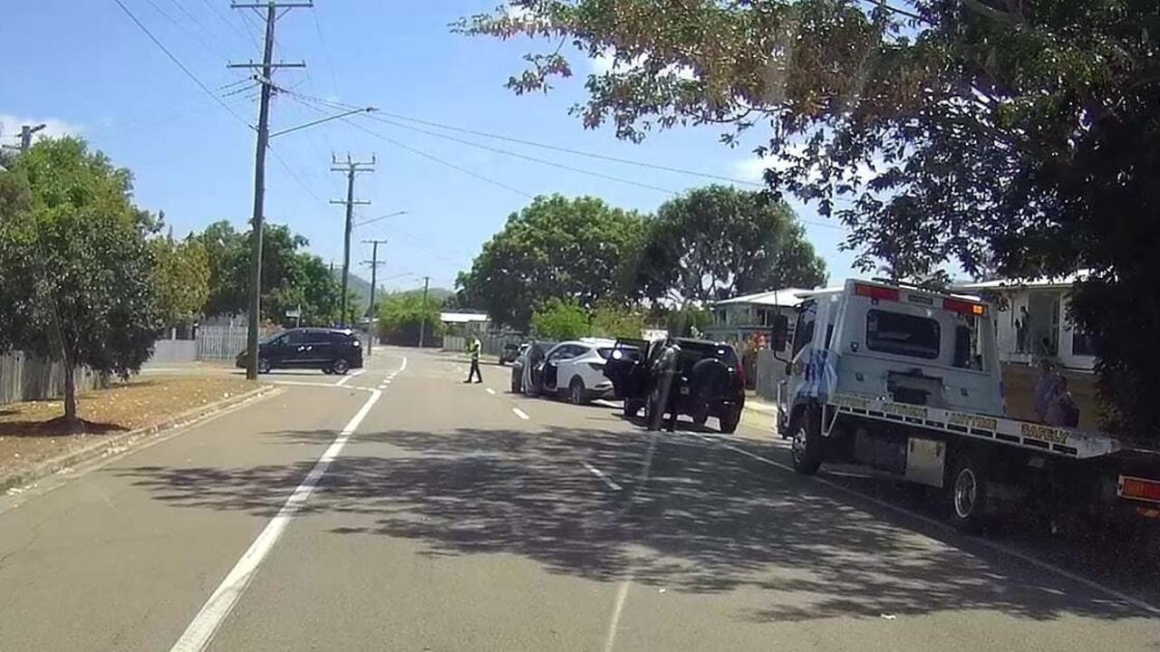 Two-vehicle crash at Gulliver which involved a stolen vehicle.