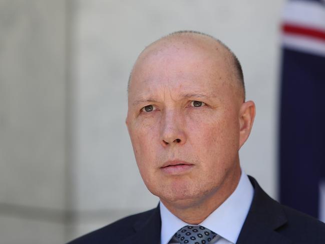 Home Affairs Minister Peter Dutton has angered China over his views on how they have handled the coronavirus pandemic. Picture: Kym Smith