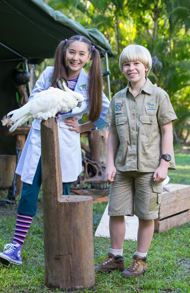 Wild But True hosts Robert Irwin and Isabel Yamazaki. Picture: Discovery Networks Asia-Pacific