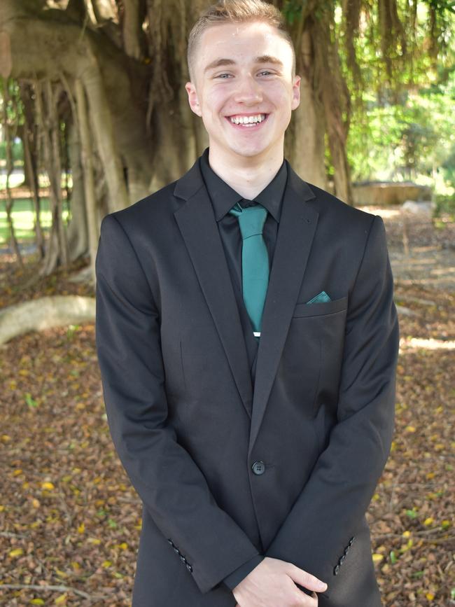 Colby Threadgate was all smiles for the Mackay State High School 2021 Year 12 formal, November 16, 2021. Photo: Tara Miko and Janessa Ekert