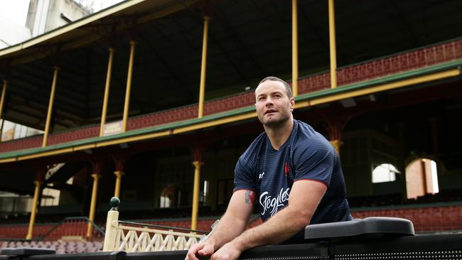 SYDNEY, AUSTRALIA - SEPTEMBER 16: Boyd Cordner looks on during a Sydney Roosters NRL training session at the Sydney Cricket Ground on September 16, 2019 in Sydney, Australia. (Photo by Matt King/Getty Images)