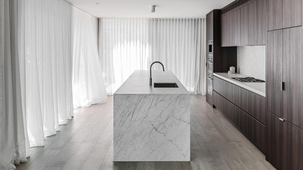 Porcelain benchtops are a highlight of the kitchen.