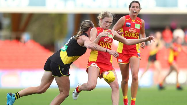 Serene Watson of the Suns. Picture: Chris Hyde/AFL Photos/Getty Images