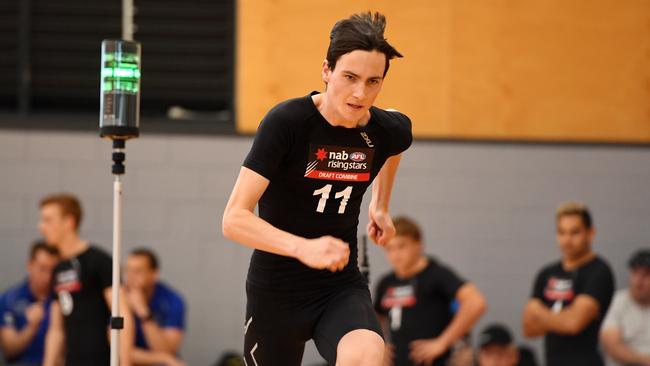 Oscar Chapman pictured at the 2017 AFL state draft combine. Picture: Tom Huntley