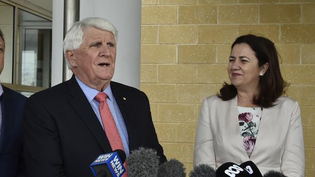 Mike Horan with Premier Annastacia Palaszczuk in 2018.