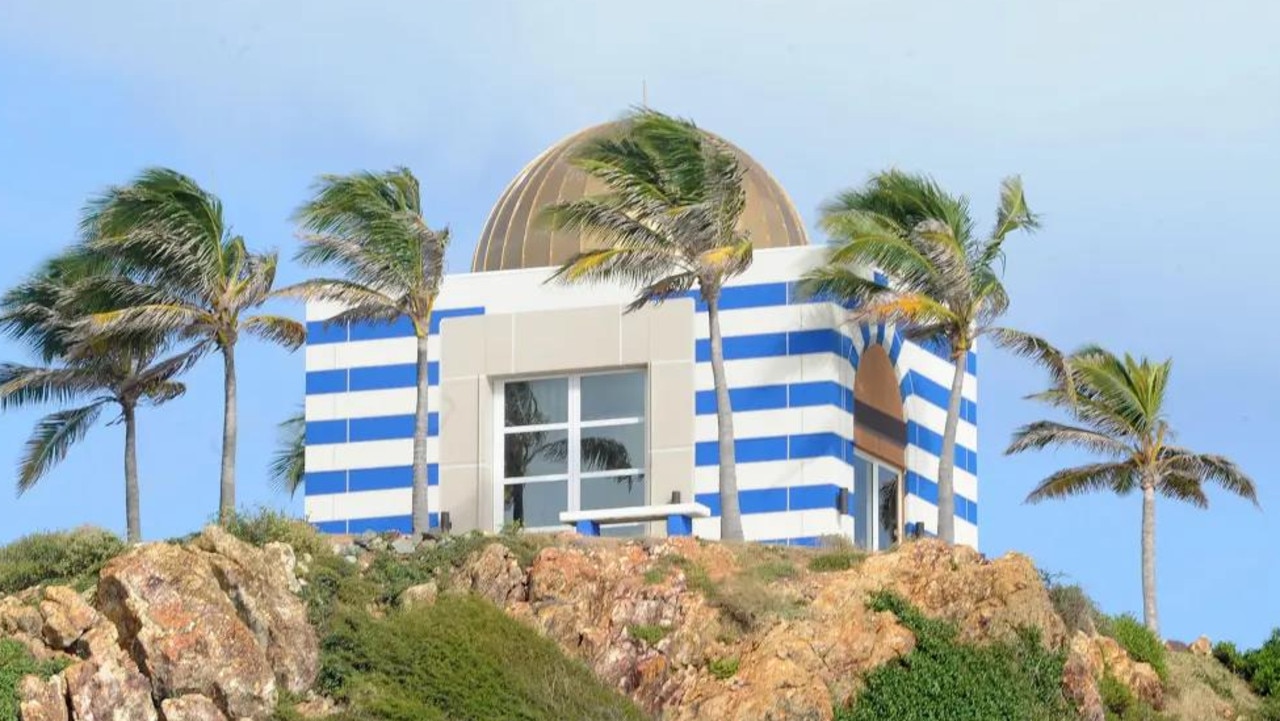 A temple on Jeffrey Epstein’s private island Little St. James. Picture: Splashnews