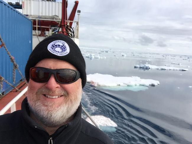 Expeditioner David Killick takes a selfie in Antarctica. Picture: David Killick