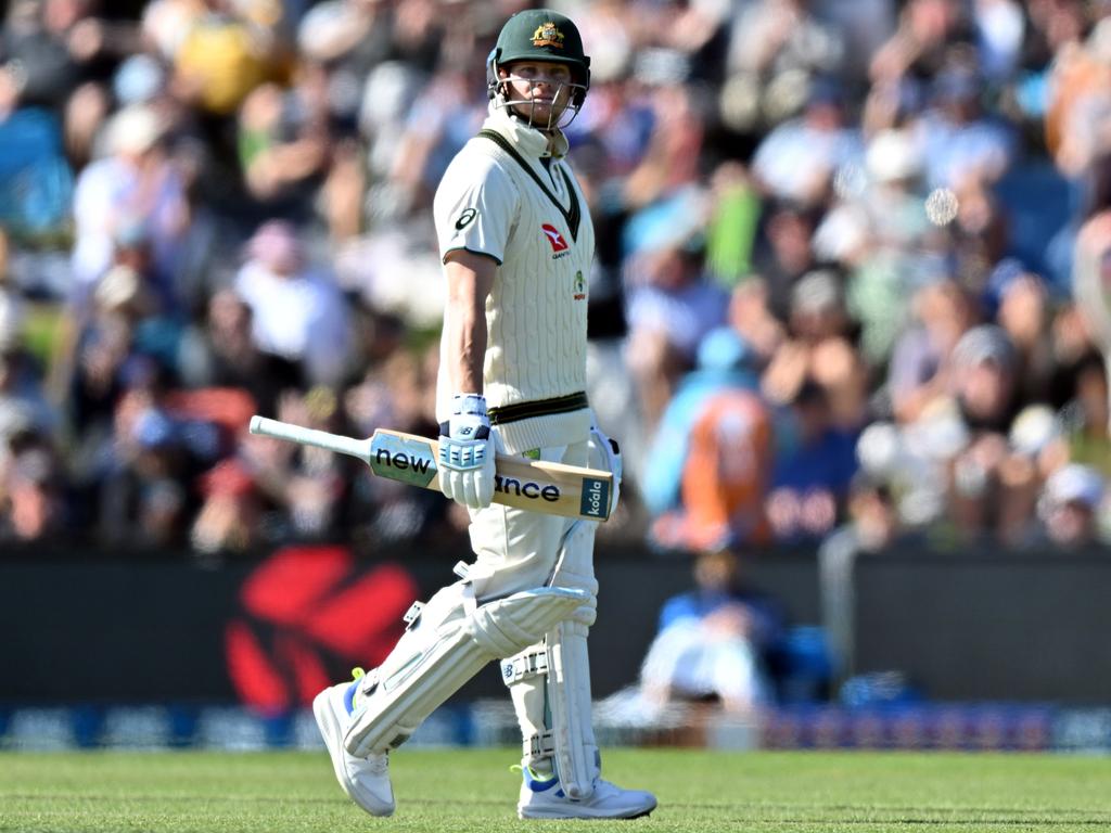 Steve Smith had a forgettable stint as opener. Picture: Kai Schwoerer/Getty Images.