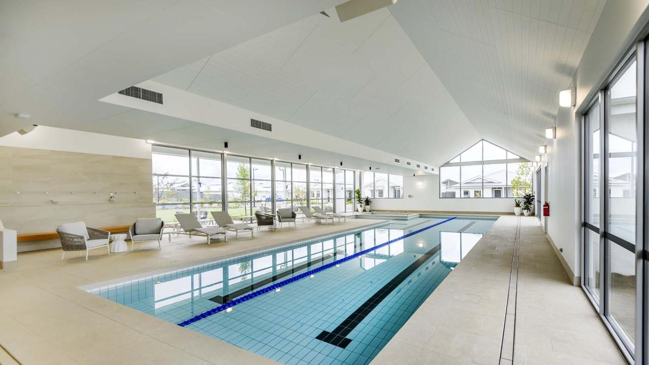 The heated indoor pool encourages residents to stay active while enjoying a resort-style retirement lifestyle.