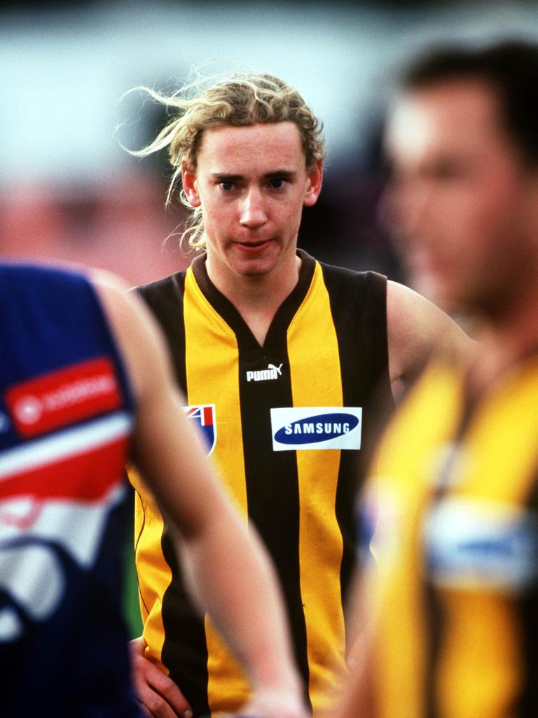 Playing for the Hawks reserves in 1999. Picture: Stuart Milligan/ALLSPORT