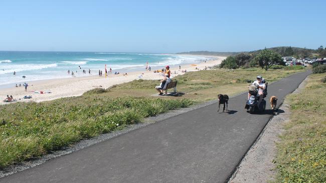 The Coastal Recreational Path at Sharpes Beach.