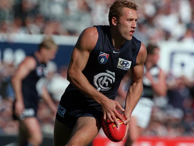 Anthony Koutoufides in action for the Blues.