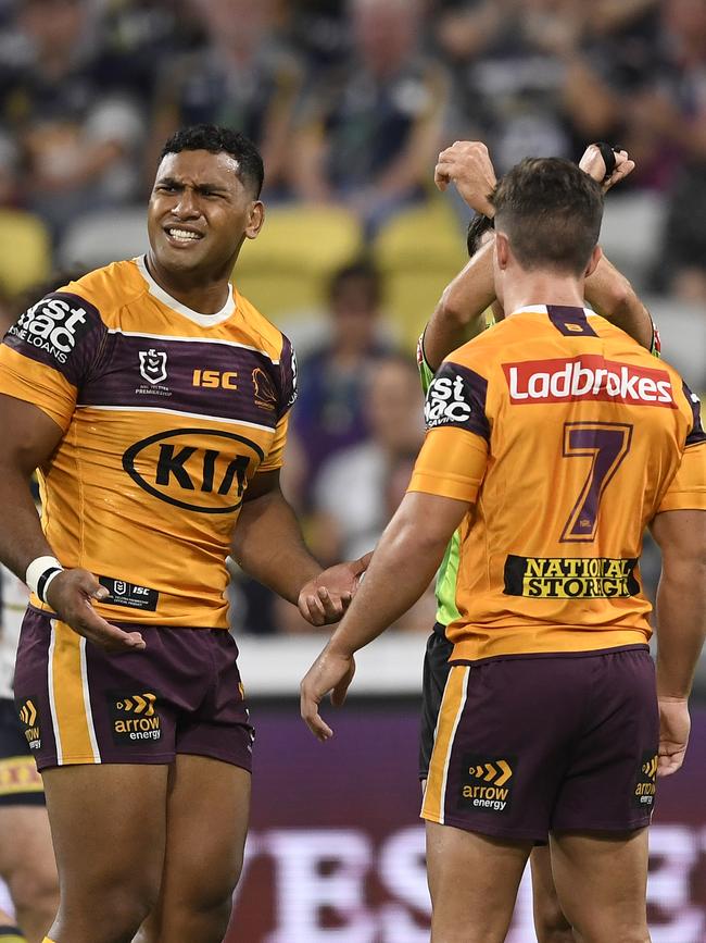 Tevita Pangai Jr. is placed on report. Picture: Ian Hitchcock/Getty