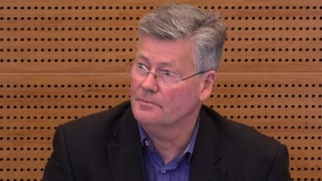 Grant Stewart appearing at the financial services royal commission in relation to insurance sold to his intellectually disabled son. Picture: Supplied.