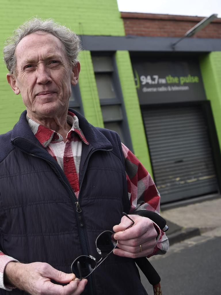 Greg McHenry outside The Pulse radio station. Picture: Alan Barber