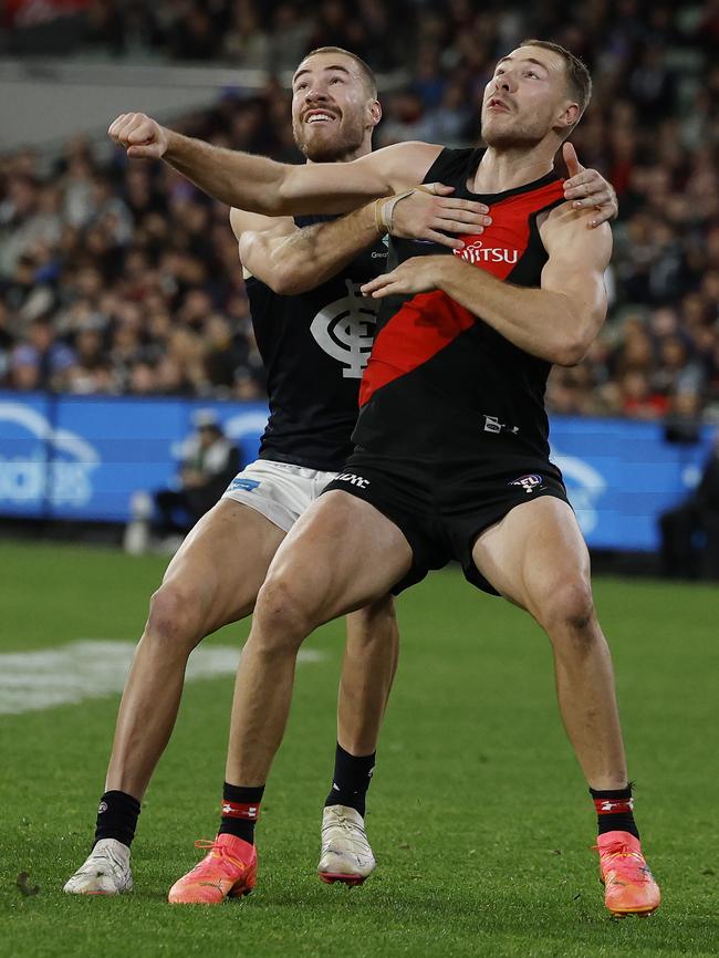 Harry and Ben McKay went head-to-head for the first time. Picture: Michael Klein