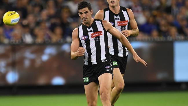 Scott Pendlebury in action against Richmond last week. Picture: AAP Images