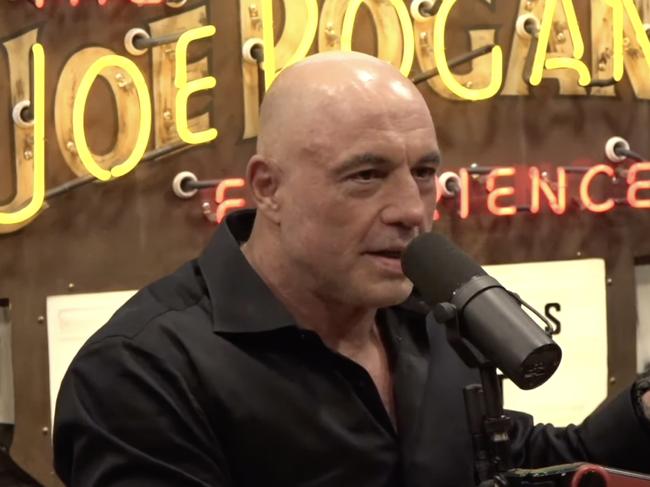 Joe Rogan interviewing Donald Trump on his podcast. Picture: YouTube